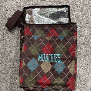 Thirty-One Brown Argyle Messenger Bag